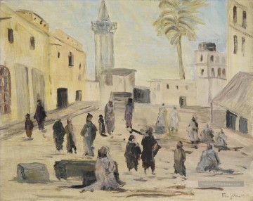 Scene de rue en Algerie japonais Peinture à l'huile